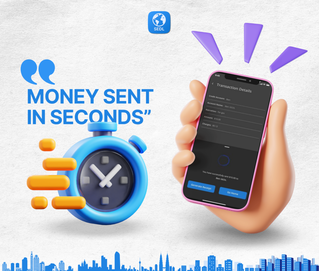 SEDL sends money in seconds